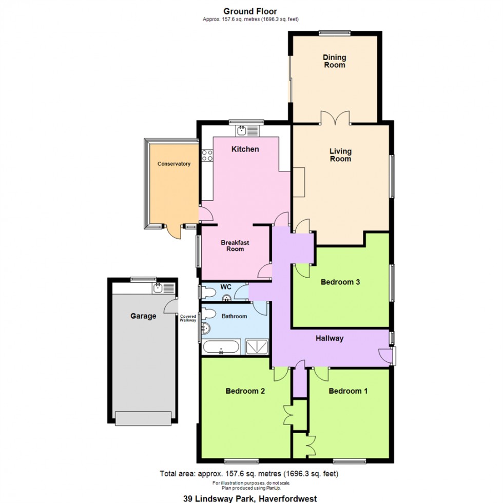 Floorplan for 39 Lindsway Park, Haverfordwest SA61 2QP