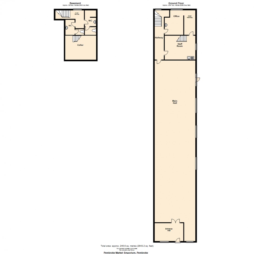 Floorplan for Pembroke Market Emporium, Main Street, Pembroke