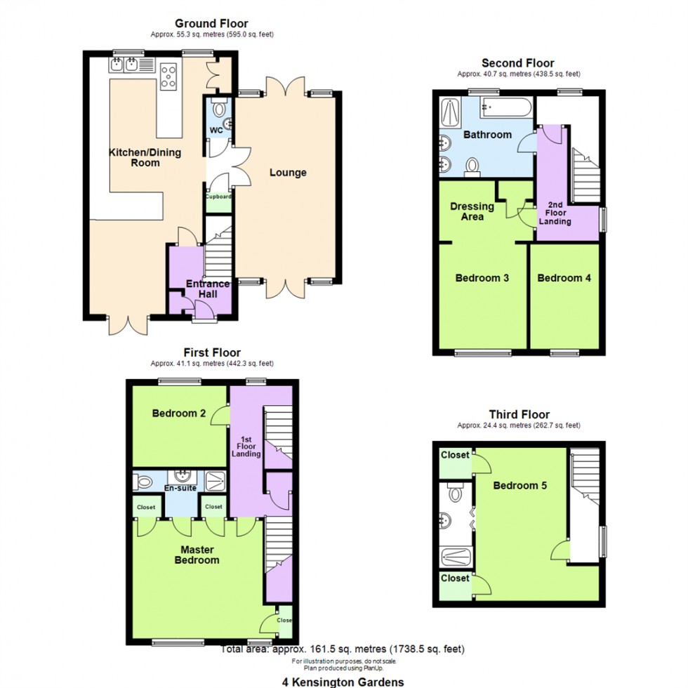 Floorplan for 4 Kensington Gardens, Haverfordwest