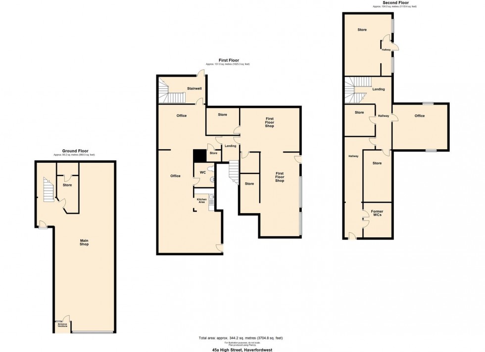 Floorplan for 45a High Street, Haverfordwest