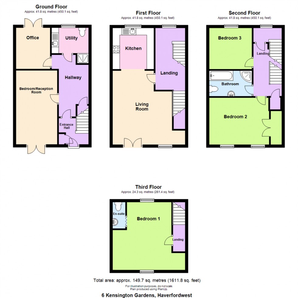 Floorplan for 6 Kensington Gardens, Haverfordwest