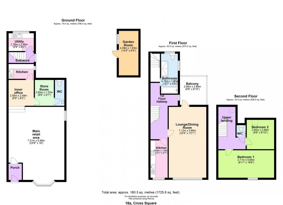 Floorplan for 18a Cross Square, St. Davids