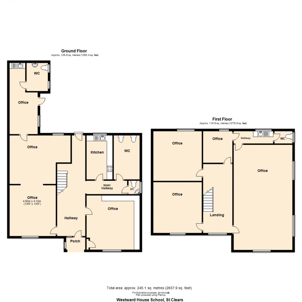 Floorplan for The Old Library, Pentre Road, St Clears