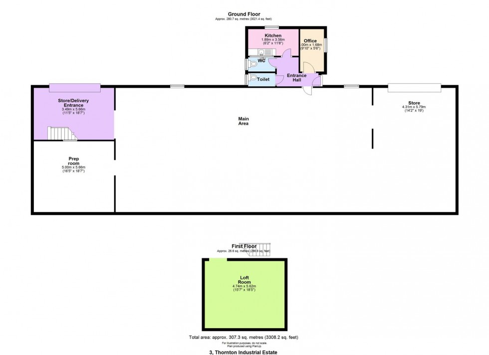 Floorplan for Plot 3, Thornton Industrial Estate